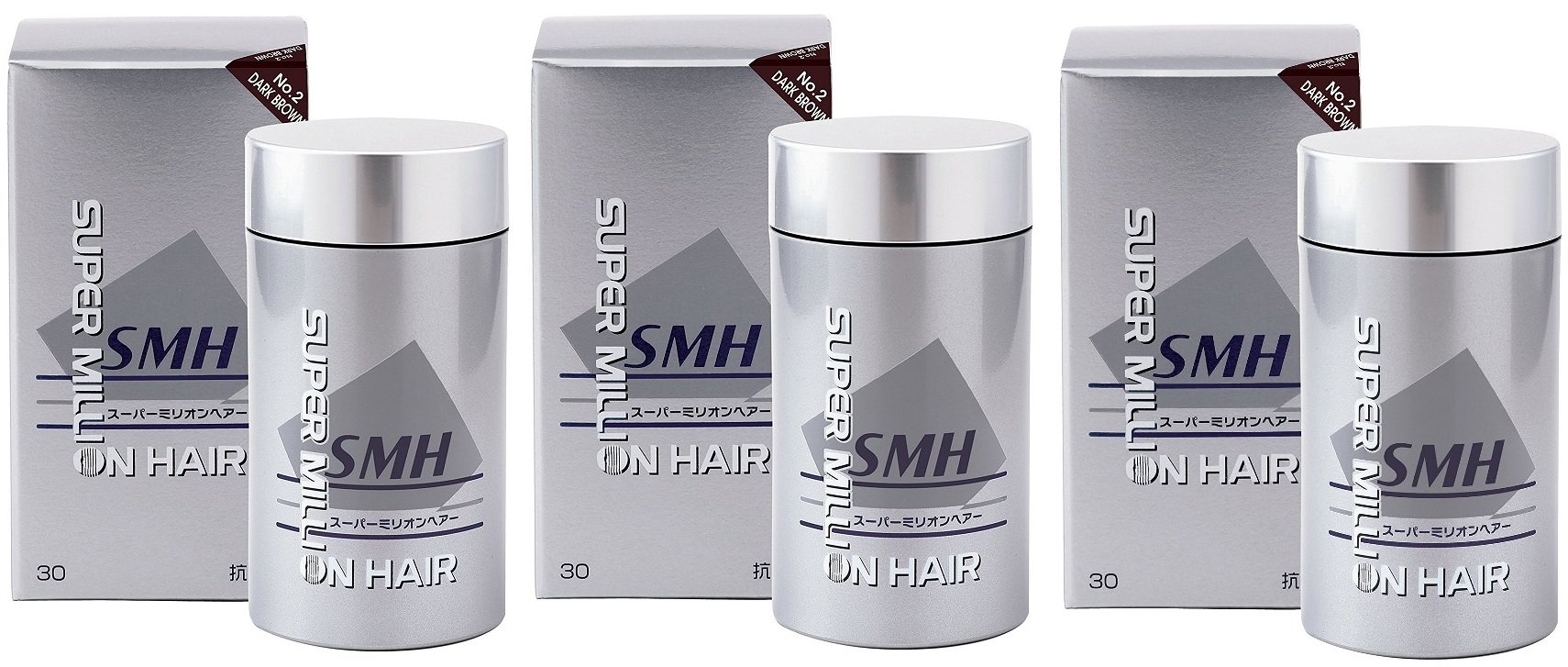 Amazon | ルアン スーパーミリオンヘアー 30g No.2 ダークブラウン 3点  