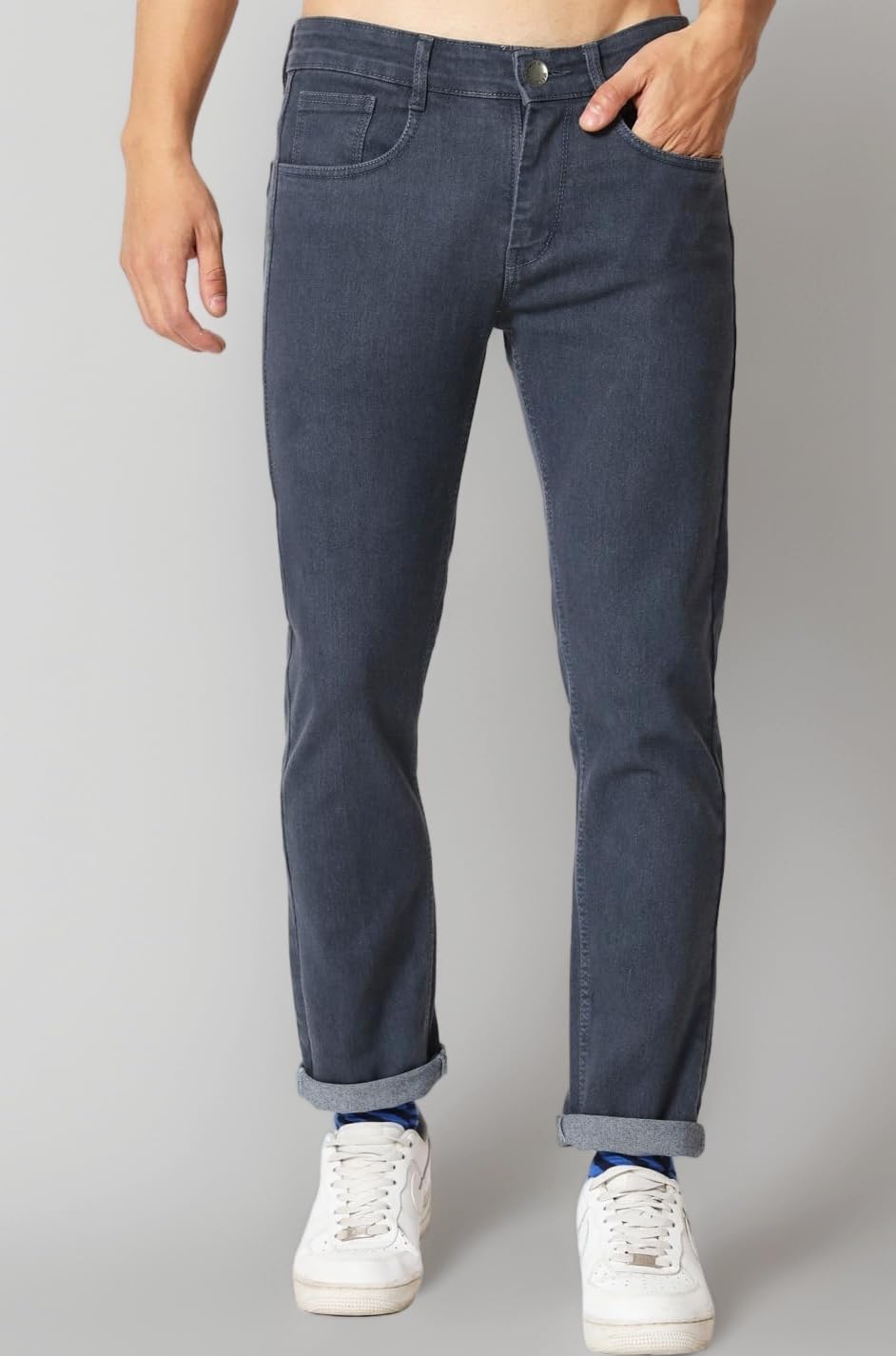 KARGEENS Men Kargeens Men's Jeans Pant Slim Fit Stretchable Casual Wear Low Rise Cotton Blend Denim