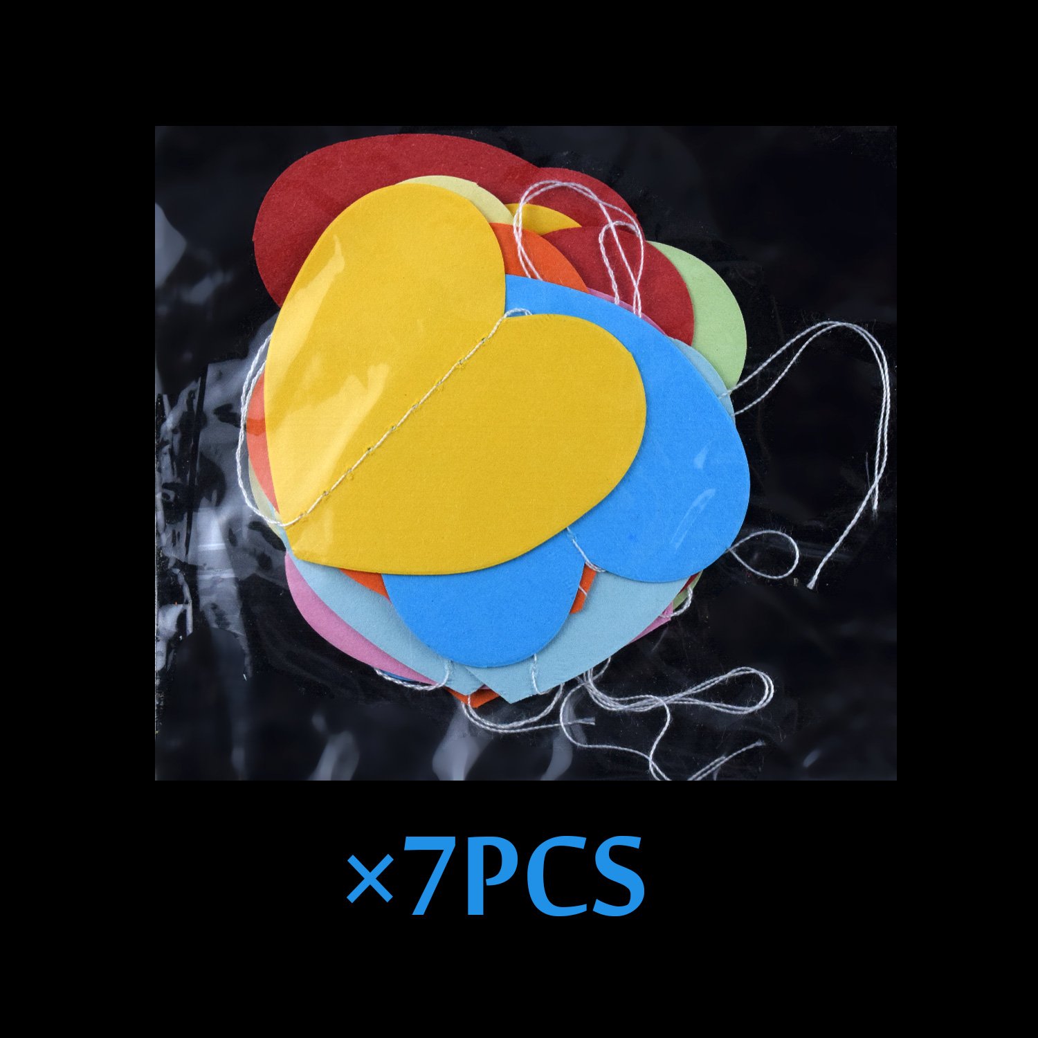 Amazon.co.jp: WXJ13 7パック レインボーカラー 誕生日ペーパー ハート