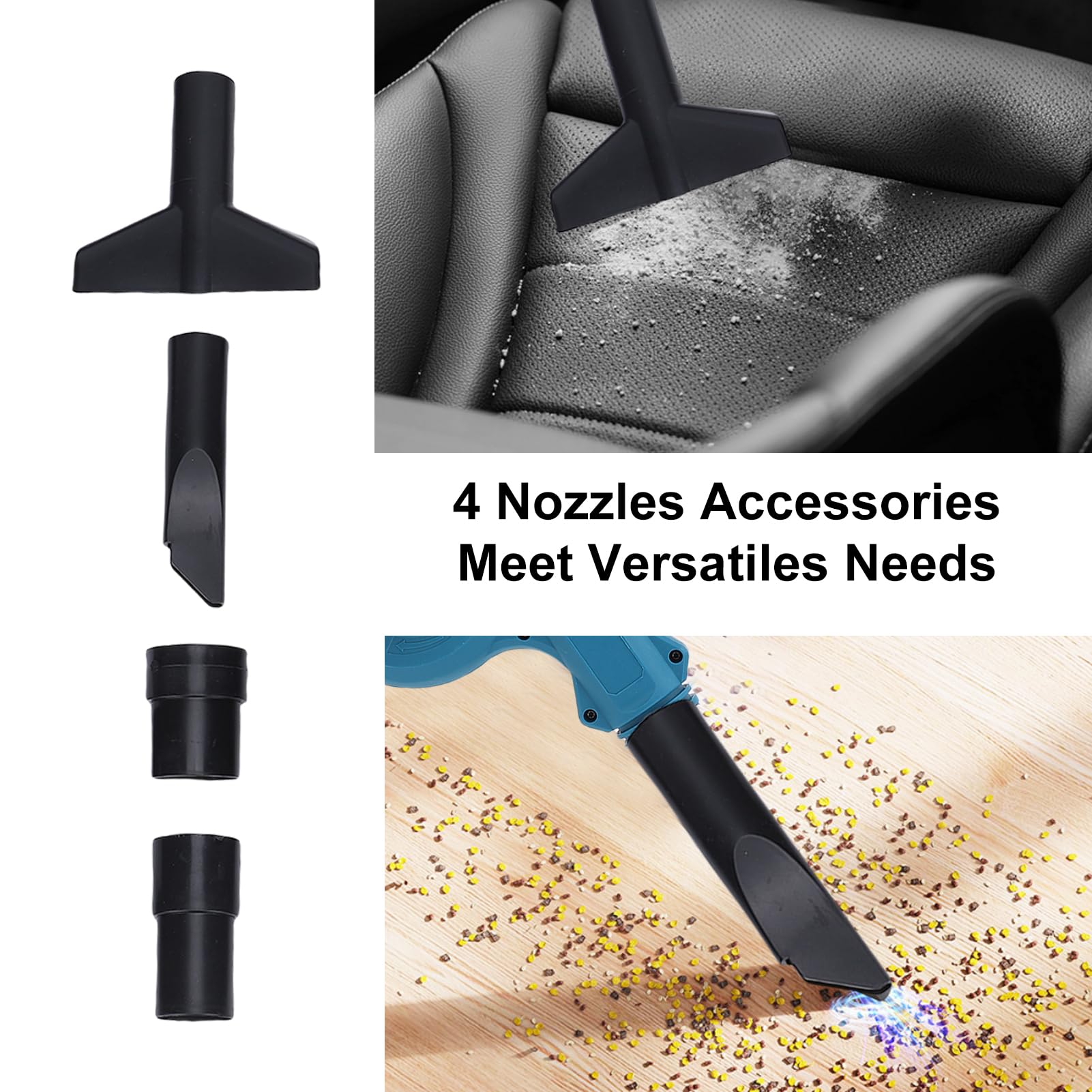 Aspiratore Elettrico Portatile, Soffiatore per Foglie con Impugnatura Ergonomica per la Pulizia di Mobili, Piccola Pompa Ad Aria Elettrica Biancheria Letto (Spina europea)