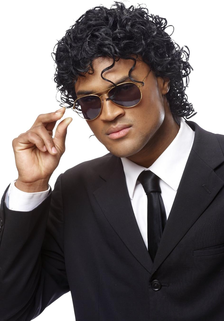 Costume Culture Men's Wet Look Wig, Black, One Size