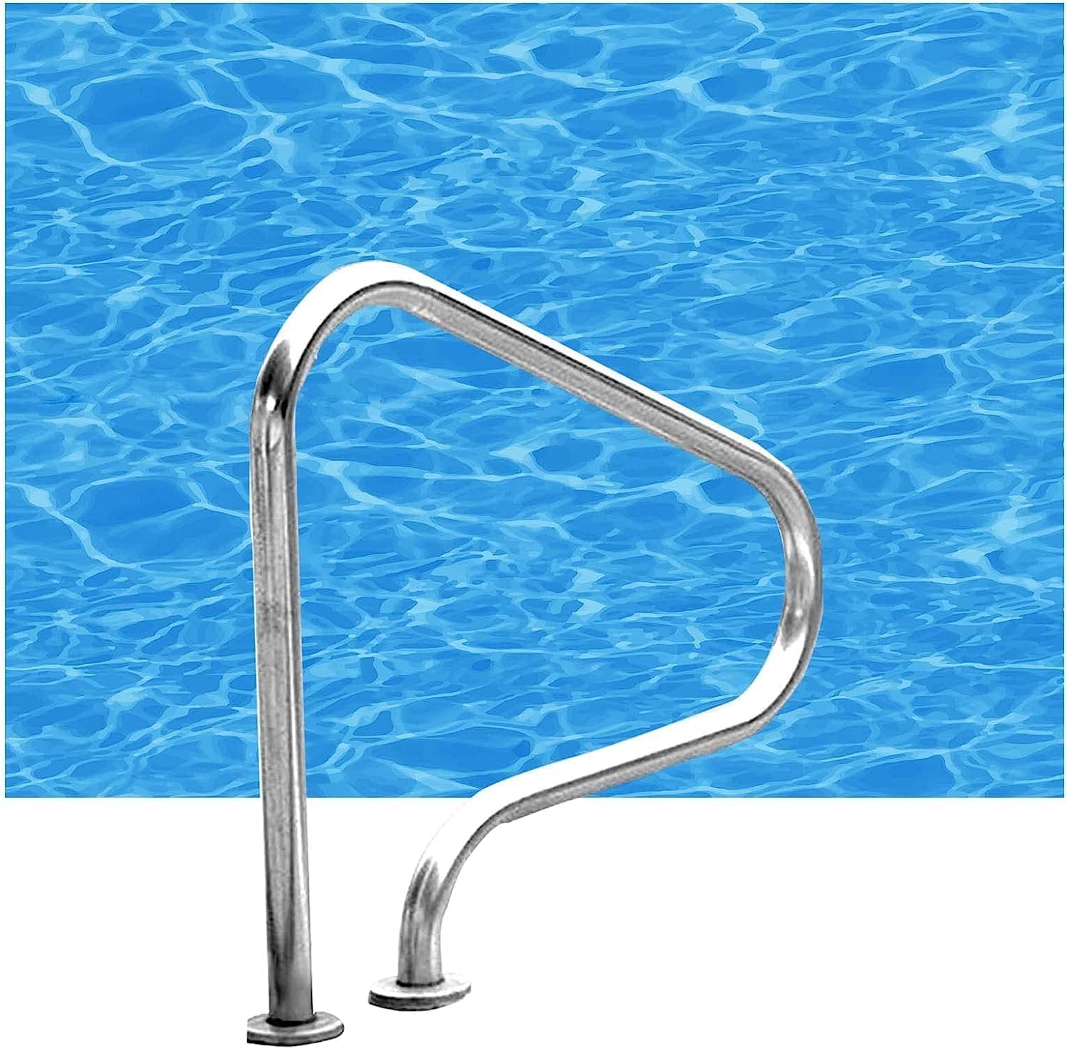Barre d'appui de piscine avec épaisseur de 0,15 cm en acier durable