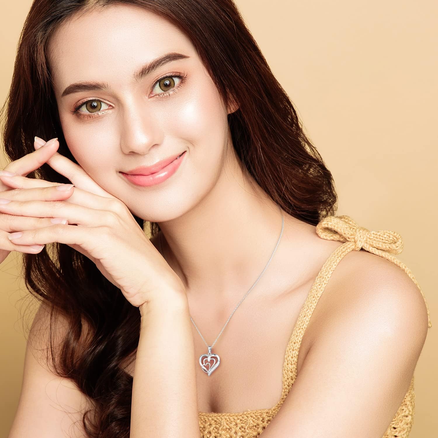 Granddaughter Gifts from Grandma, Granddaughter Necklace 925 Sterling Silver Heart Necklace Generations Gifts from Grandma Birthday Gifts for Granddaughter - Image 3