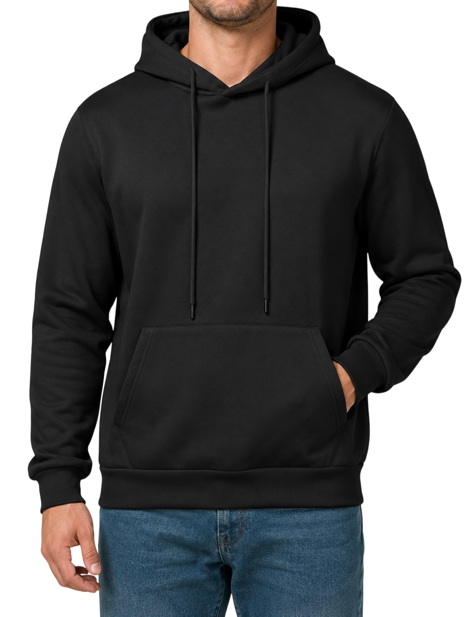 Asrlivp Men's Pullover Hoodie Fleece Hooded Sweatshirt | Fleece Lining, Drawstring Hood, Kangaroo Pocket, Ribbed Trim, Regular Fit, Fall Winter, Athletic Casual Workout Gym