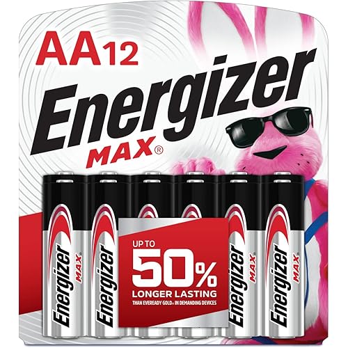 Energizer E91BW12EM AA Batteries (12 Count), Double A Max Alkaline Battery