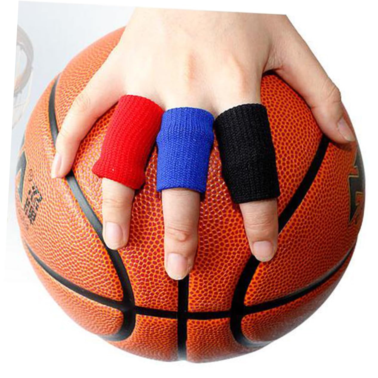 FRCOLOR Finger Sleeves 20 Pcs Nylon Spandex Fabric Comfortable and Elastic Finger Guards for Basketball Baseball