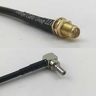 6 inch RG188 SMA FEMALE to CRC9 MALE ANGLE Pigtail Jumper RF coaxial cable 50ohm Quick USA Shipping