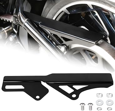 Black Rear Chain Belt Guard Cover for Harley Softail Street Bob, FXDR 114 | Also Fits Fat Bob, Low Rider, Low Rider S, Low Rider ST, Softail Standard, Breakout 2018-2026 M8 Engine