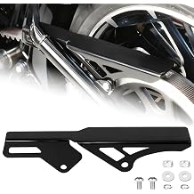 Black Rear Chain Belt Guard Cover for Harley Softail Street Bob, FXDR 114, Fat Bob, Low Rider, Low Rider S, Low Rider ST, Softail Standard, Breakout 2018-2026 M8 Engine