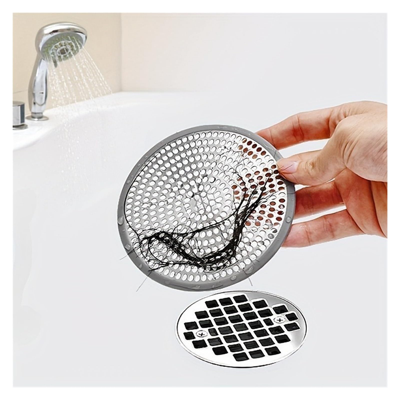 10pc Hair Strainer for Shower Drains, Stall Sink Drain Cover, Manual Catcher for Bathroom, Bathtub & Kitchen Für Küche