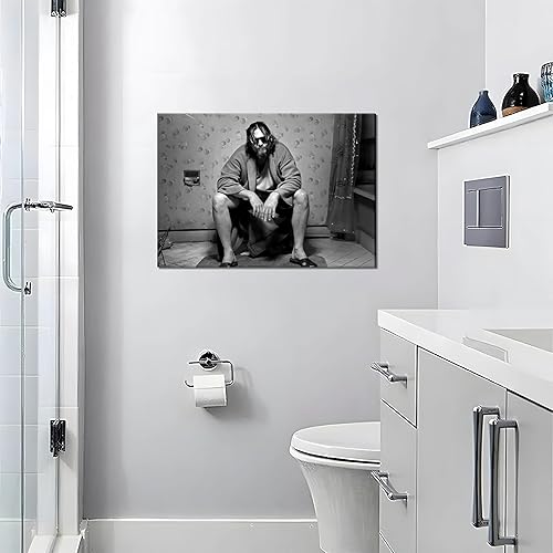 Miniatura 4 de Divertida decoración de pared de baño para estética de habitación, pósteres de película de los años 90, arte de pared en blanco y negro, humor para