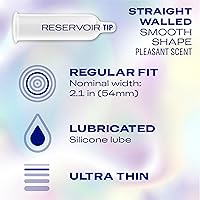 Vista 2 de Durex Air Condoms, Extra Thin, Transparent Natural Rubber Latex Condoms for Men, Regular Fit, FSA & HSA Eligible, 24 Count