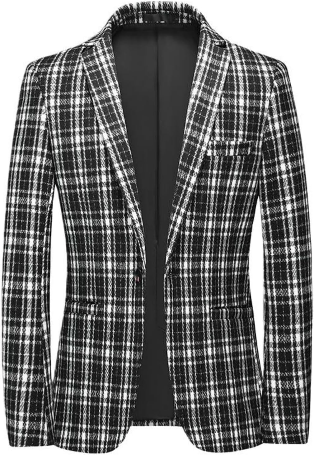 Men's Autumn Plaid Slim-Fit Formal Casual Blazer