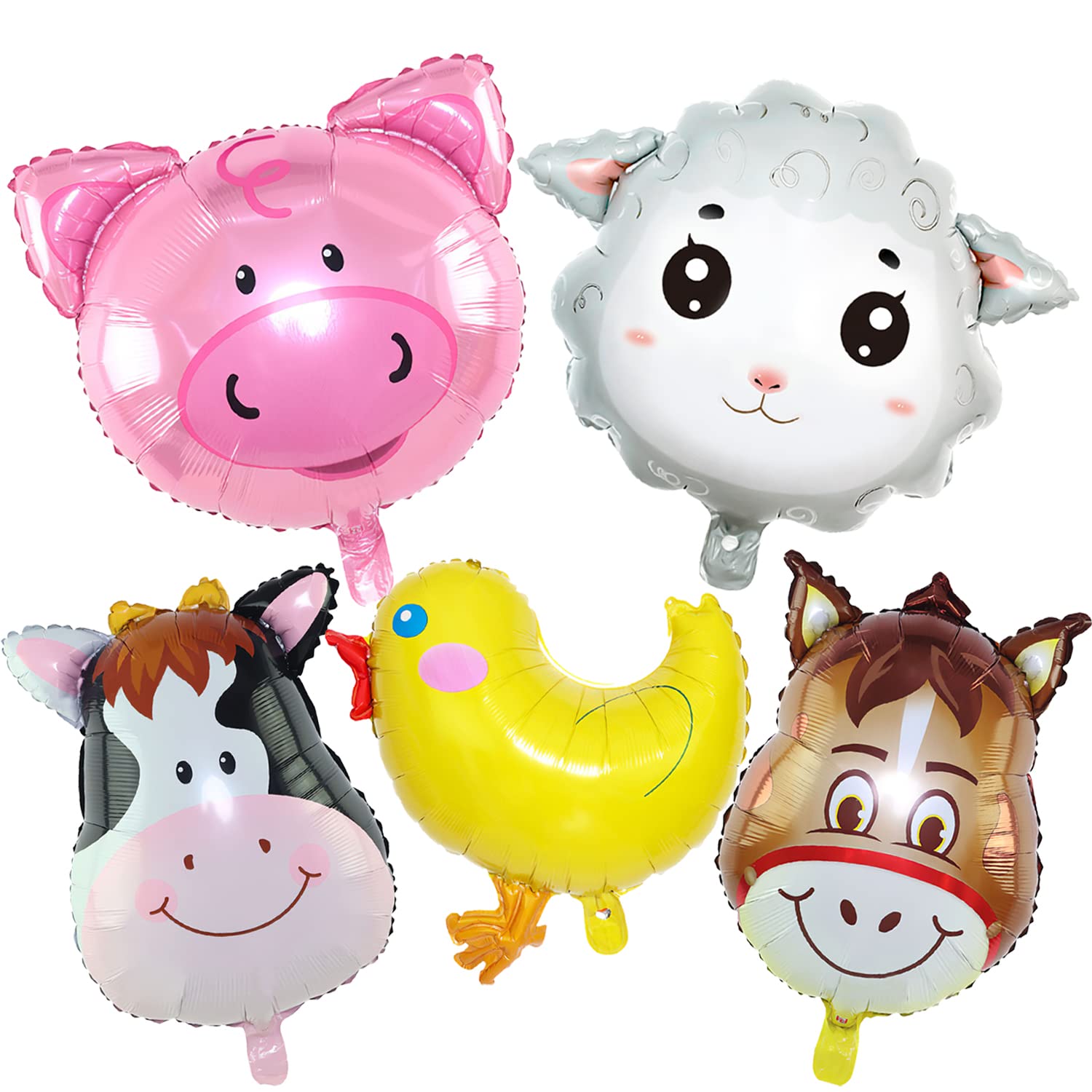 Lot De 10 Ballons En Aluminium Motif Animal De La Ferme (corgi