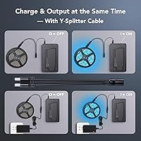 Vista 4 de Batería recargable de 12 V, 8000 mAh, batería portátil de 5 V/9 V/12 V (12 V, 8000 mAh, 9 V, 10000 mAh, 5 V, 19000 mAh), batería de iones de litio