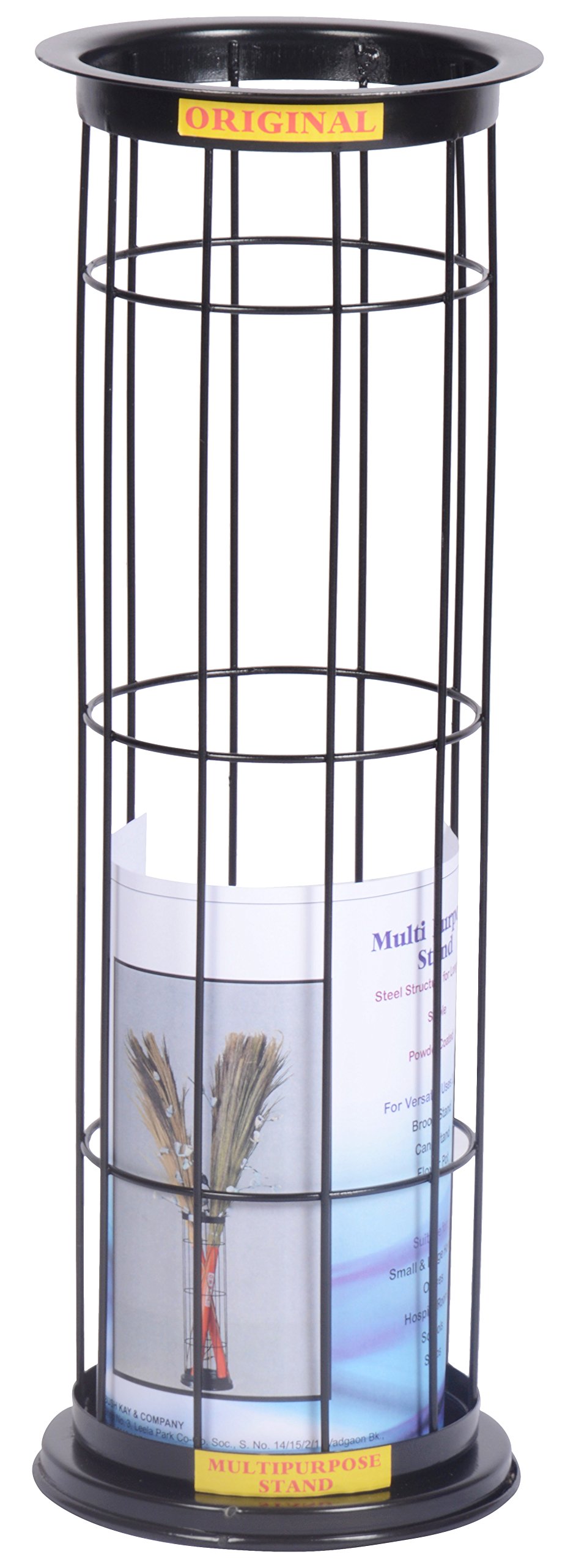 Bhaktee Metal Broom Stand, Black (1 Piece)-image-12