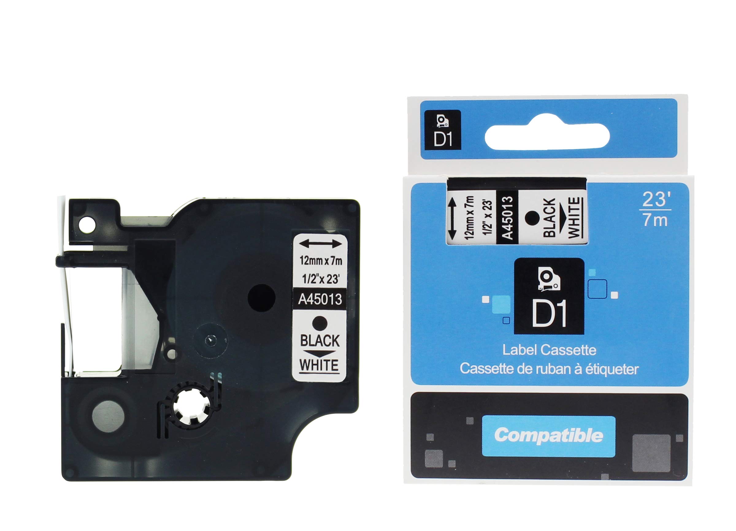 Dymo Ril Tape Helder-zw 45010