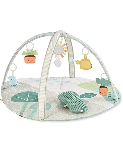 Skip Hop Alfombrilla para el tiempo de barriga, 3 en 1, para actividades para bebés, a partir de 0 años, oasis de jardín, verde multicolor