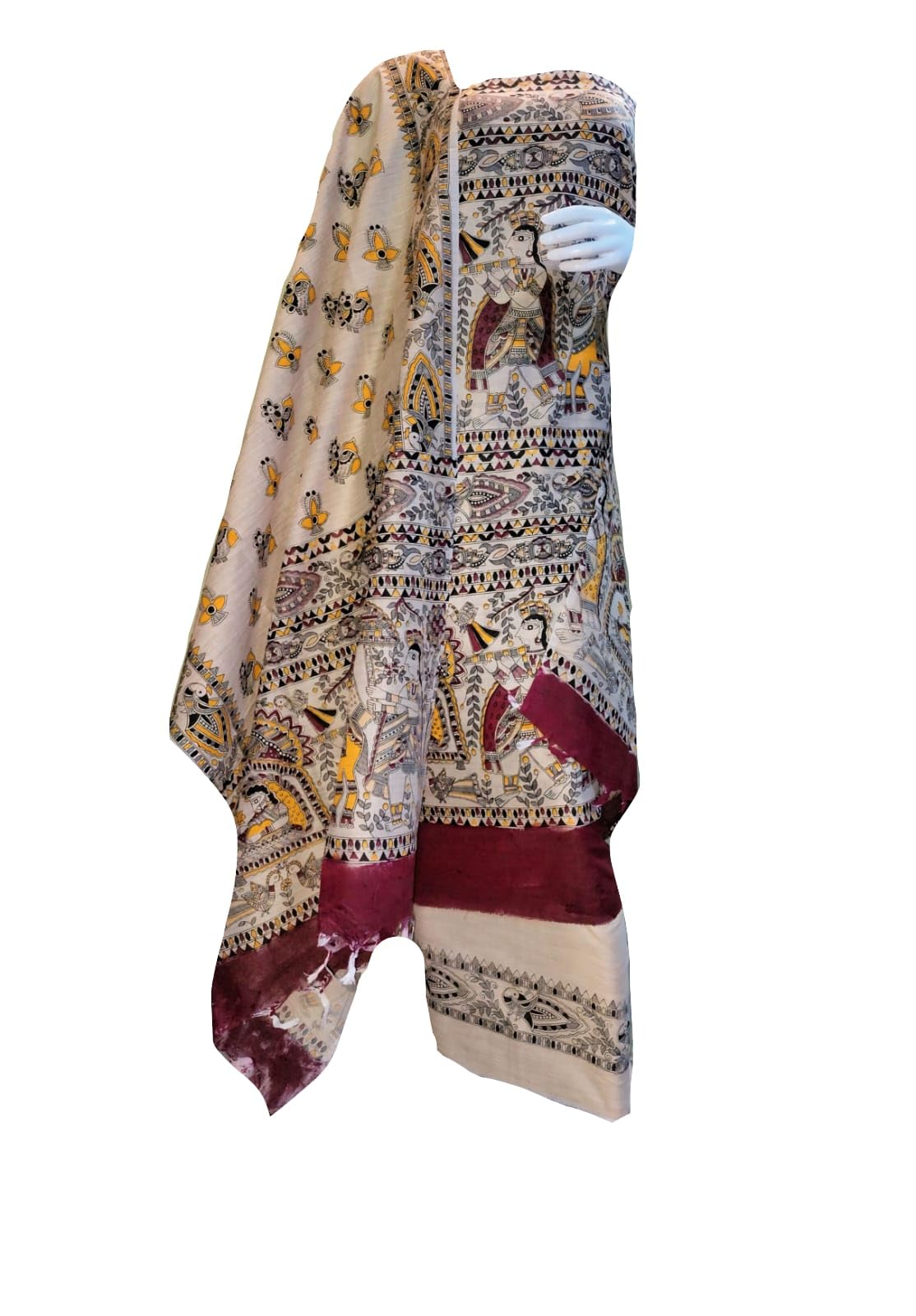 Cotton Silk Unstitched Salwar Suit Dress Material for Women & Girls with Dupatta | Madhubani Print | Top-2.5Mtr, Bottom-2.5Mtr, Dupatta-2.3Mtr | Ethnic Wear | Code 306-image-19