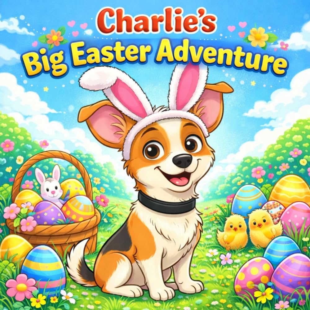 Charlie’s Big Easter Adventure: An Easter Coloring & Activity Book for Kids Ages 3–7 — Mazes, Puzzles, Dot-to-Dot, Tracing, Counting & Egg Hunt Fun