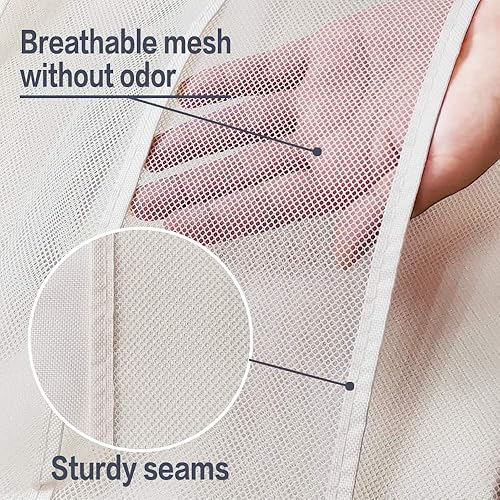 Miniatura 8 de Organizador colgante de armario para sujetadores de gran tamaño con bolsillos de malla ampliados de doble cara para almacenamiento de ropa interior