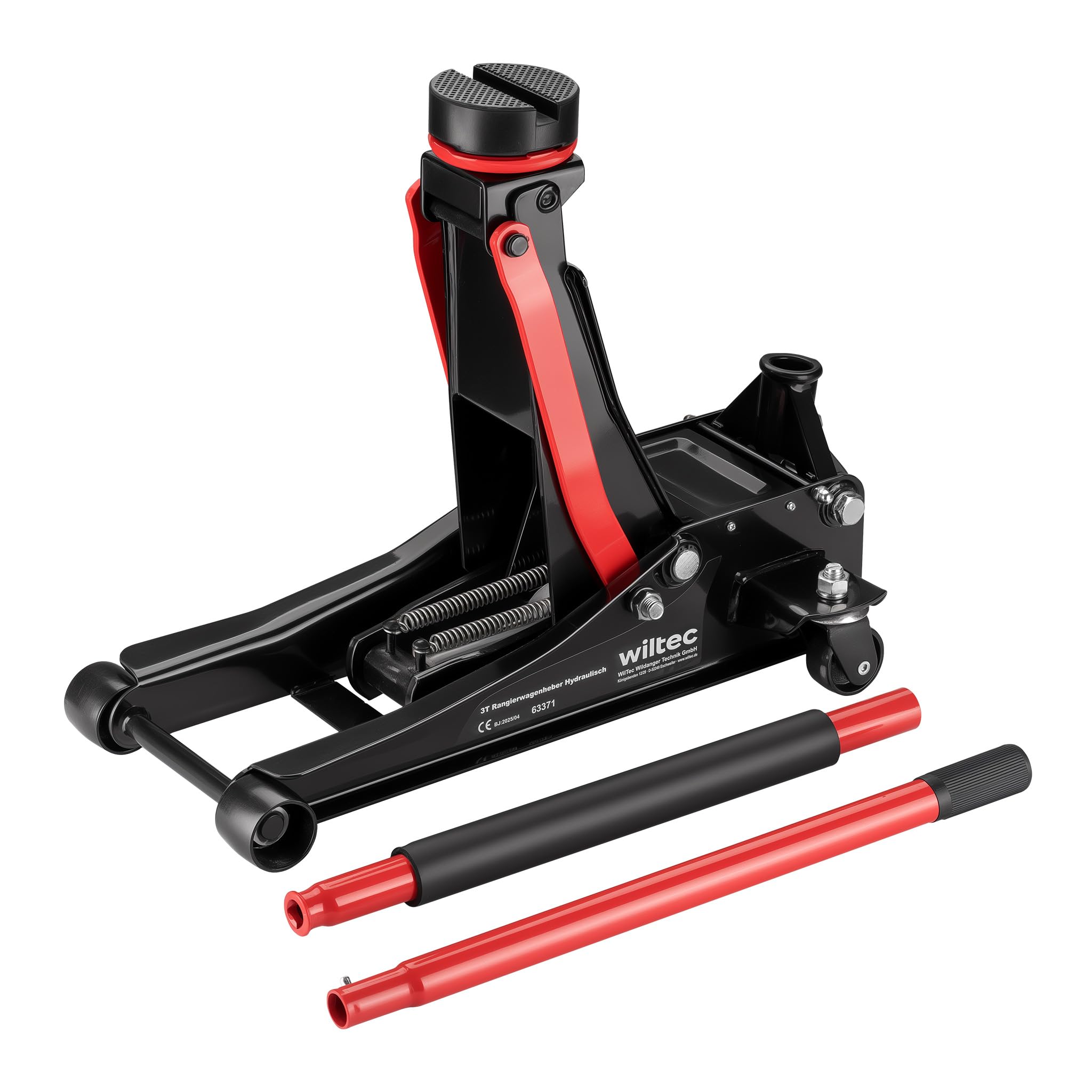 XPOtool Gato hidráulico de Perfil bajo 3 t con Bomba Doble, Altura de elevación 85-500 mm para elevar Coches y Otros vehículos Gato de maniobra Gato de Carretilla