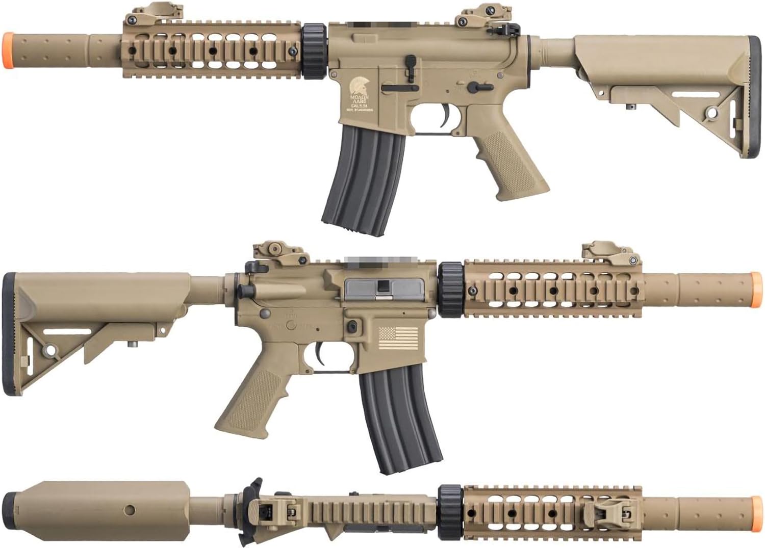Evike Airsoft - Matrix/S&T Sportsline M4 RIS AEG Airsoft Rifle w/ G3 Micro-Switch Gearbox (Model: Dark Earth CQB-R 7")