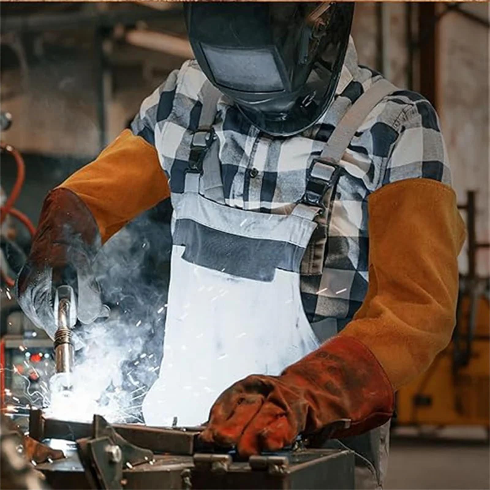 Welders Arm Guard Manchons de soudage, protège-bras. résistants à la chaleur et aux flammes, protection des bras for hommes femmes travaillant dans le secteur du