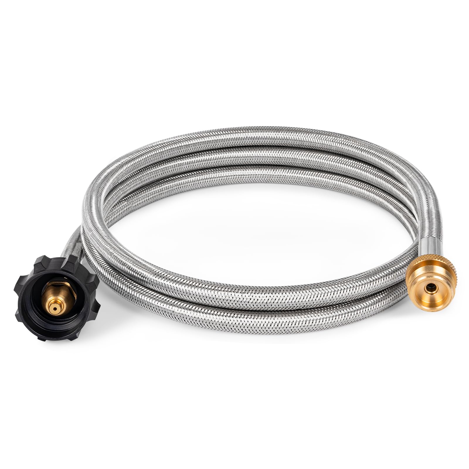 SHINESTAR 6FT Propane Tank Hose Adapter Stainless Steel Braided