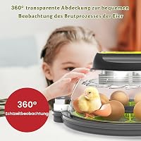 XFD-8 Keltetőgép 8 Tojáshoz - Automata Forgatás, Külső Víztartály, Digitális Hőmérséklet Szabályozás, Csirke és Fürj Tojásokhoz 6