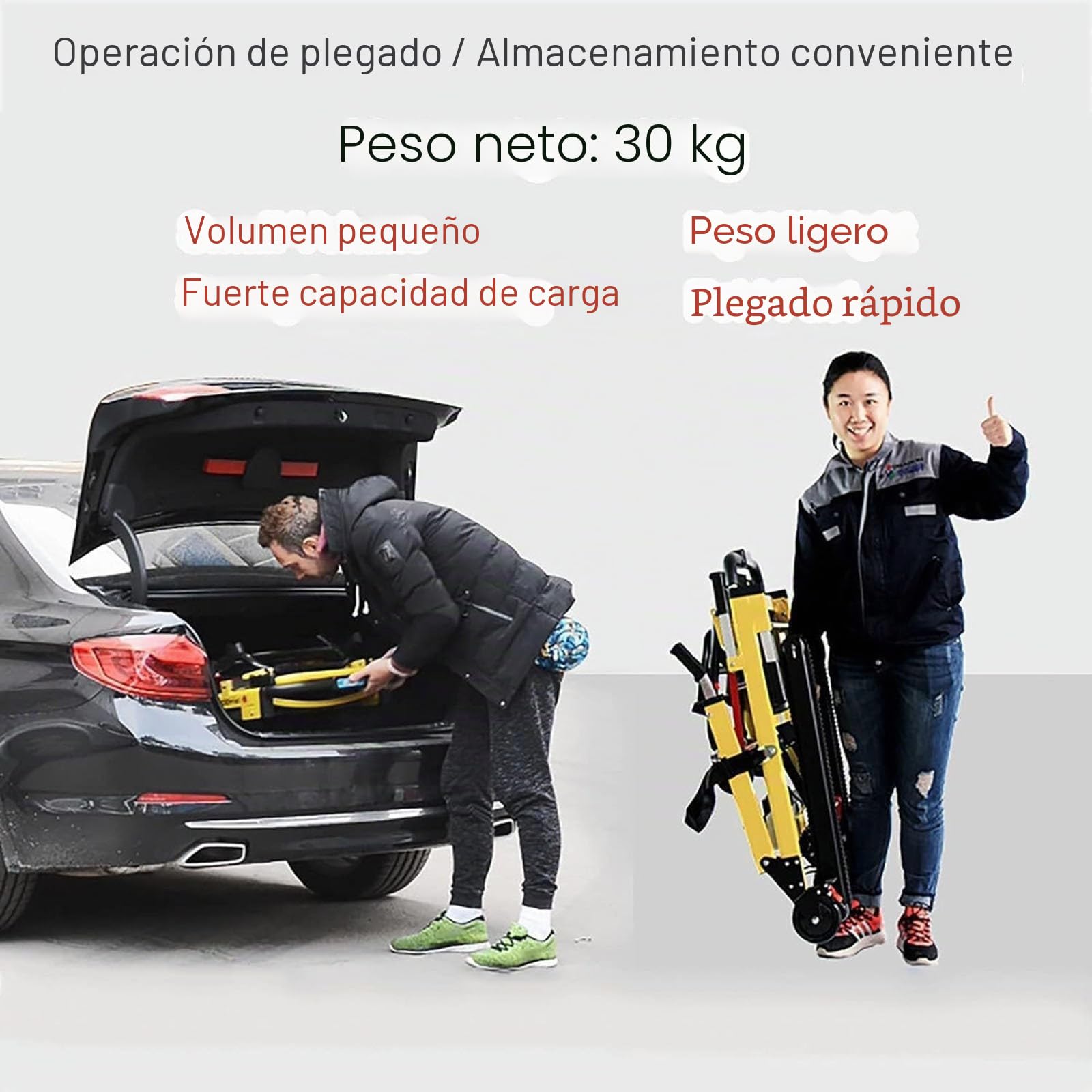 Salvaescaleras Portátil,Salvaescaleras Para Personas Mayores,Silla De Ruedas Eléctrica Plegable,Salvaescaleras Eléctricas,Scooter De Movilidad,Para Subir Y Bajar Escaleras Black