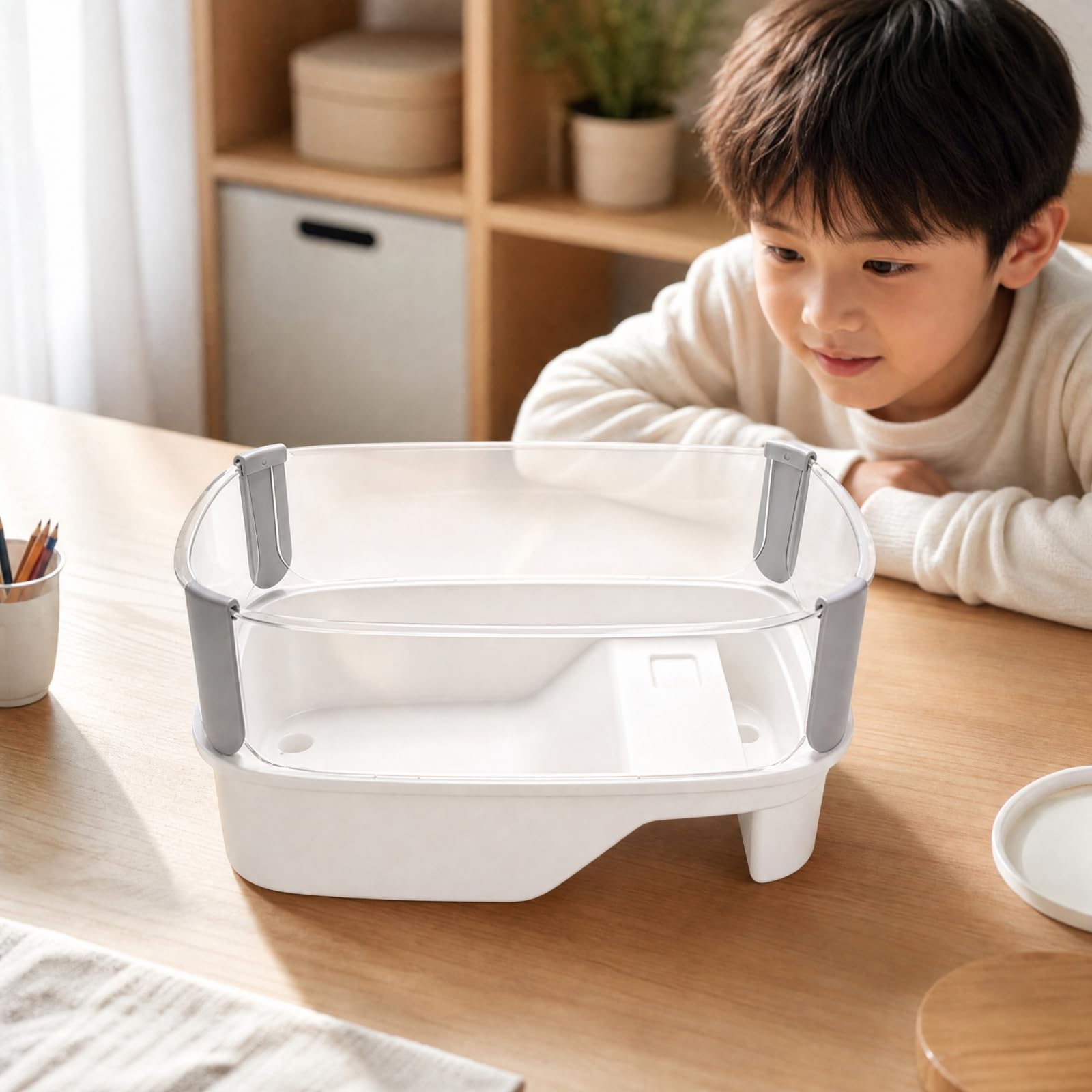 Schildkrötenaquarium mit Sonnenplattform und Bodenablauf hochtransparent Schildkrötenbecken mit Ablauföffnungen multifunktions-Design
