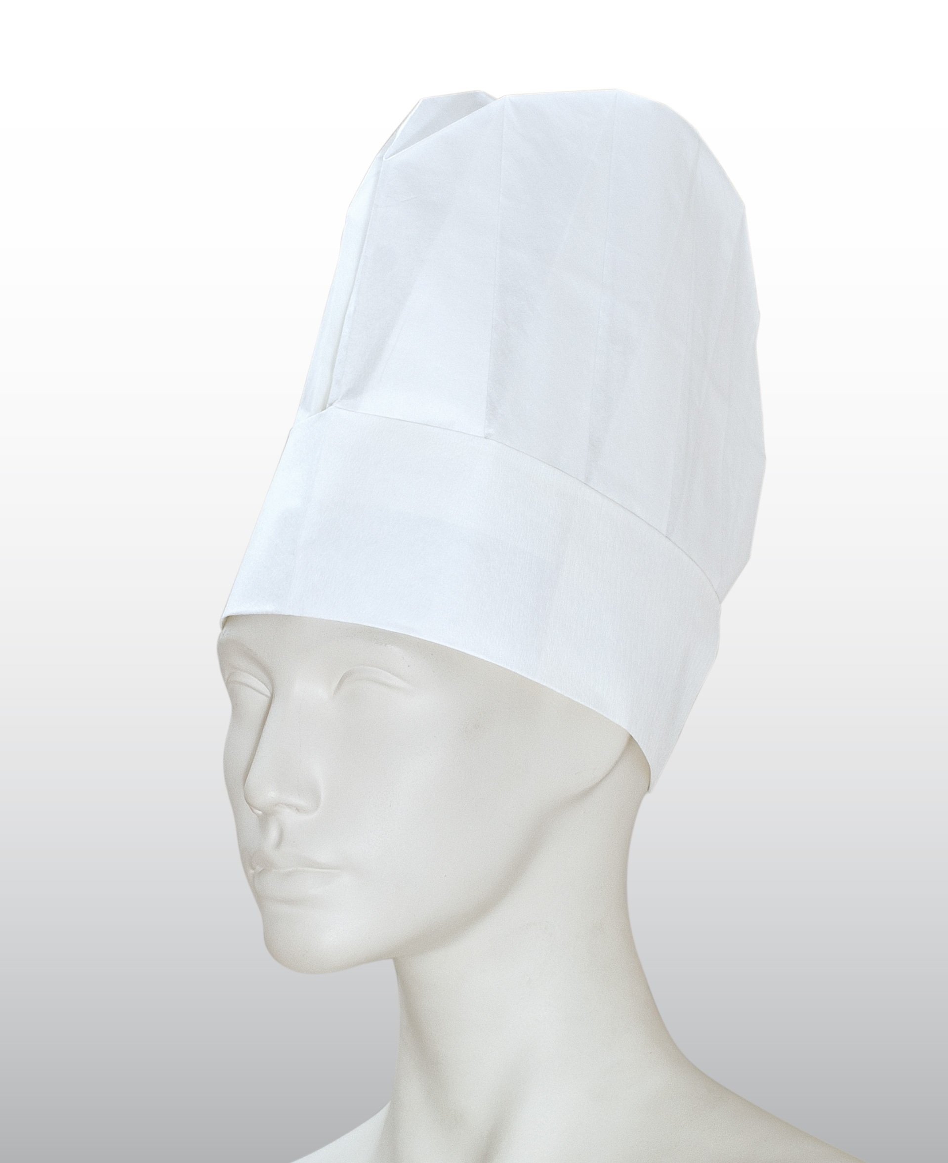 250 gorros de cocinero (BICAP) de papel – 25 cm de alto – (gorros de cocina) – negro o blanco