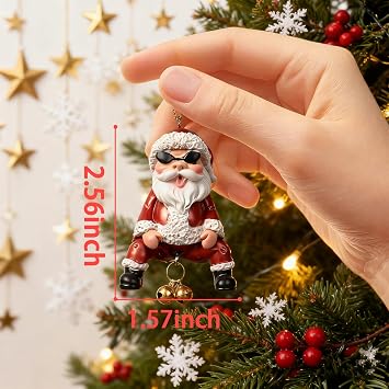 Funny Ornaments for Adults Santa Ornament for Christmas Tree Christmas Ornaments Funny Gifts for Adult