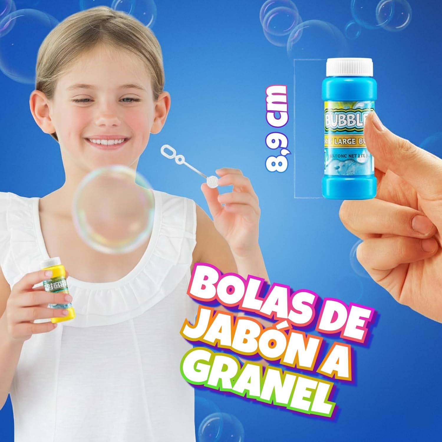 Burbujas de Fiesta para niños – Paquete de 24, 59,1 ml con varitas, Colores neón Surtidos para Juegos al Aire Libre, Fiestas de cumpleaños y Bolsas de Regalos