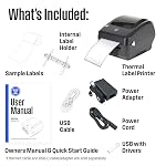 Westinghouse Direct Thermal Label Printer USB, Commercial Grade, Compatible with USPS, UPS, FedEx, Ebay, Shopify, Amazon, & More, Desktop Label Printer for Packages, Includes Sample 4x6 Labels
