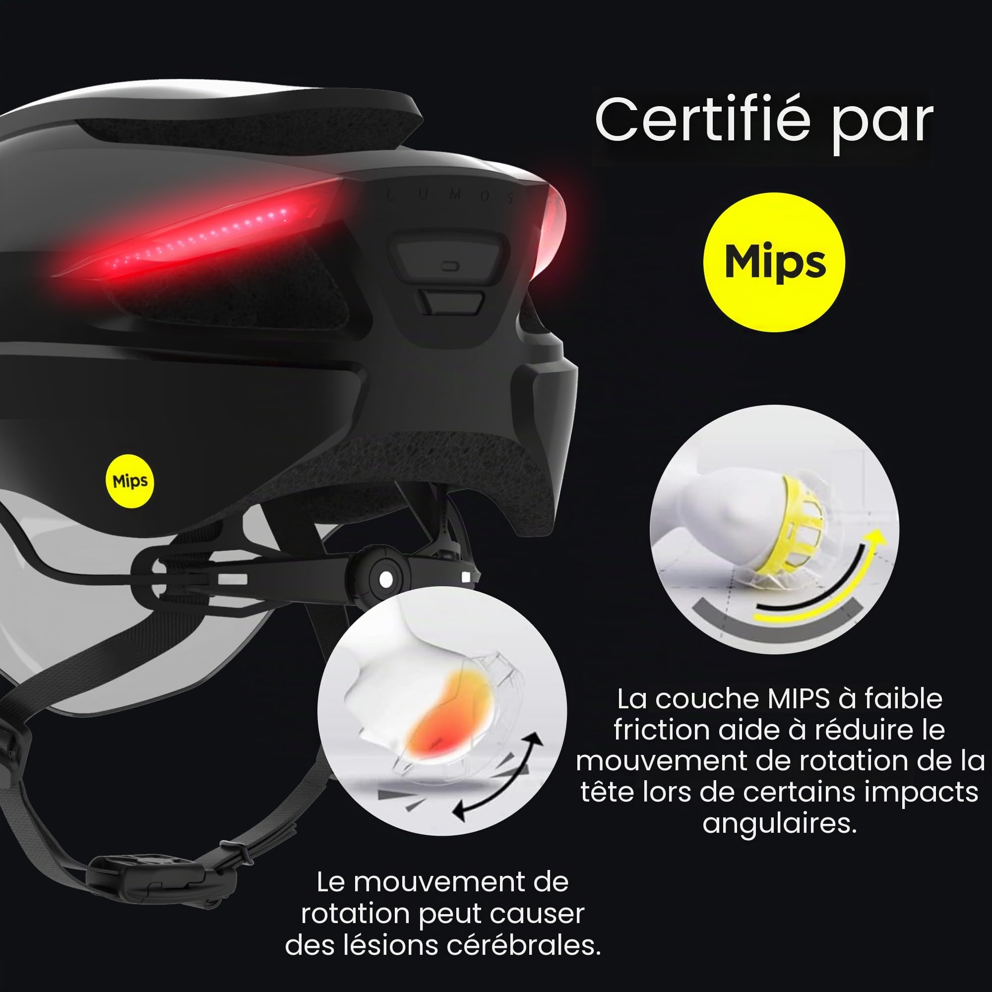 Lumos Ultra Casque de vélo électrique intelligent | Certifié NTA 8776 | Feux avant et arrière LED | Visière rétractable | Contrôle par application | Pour vélo électrique, scooter, cyclisme | Adultes,