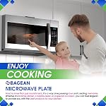Remplacement des plaques micro-ondes 13.5” pour F06015Q00AP Compatible avec la plaque en verre à micro-ondes Panasonic - Plateau à vaisselle tournant en verre tournant pour un meilleur réchauffement et une meilleure cuisson