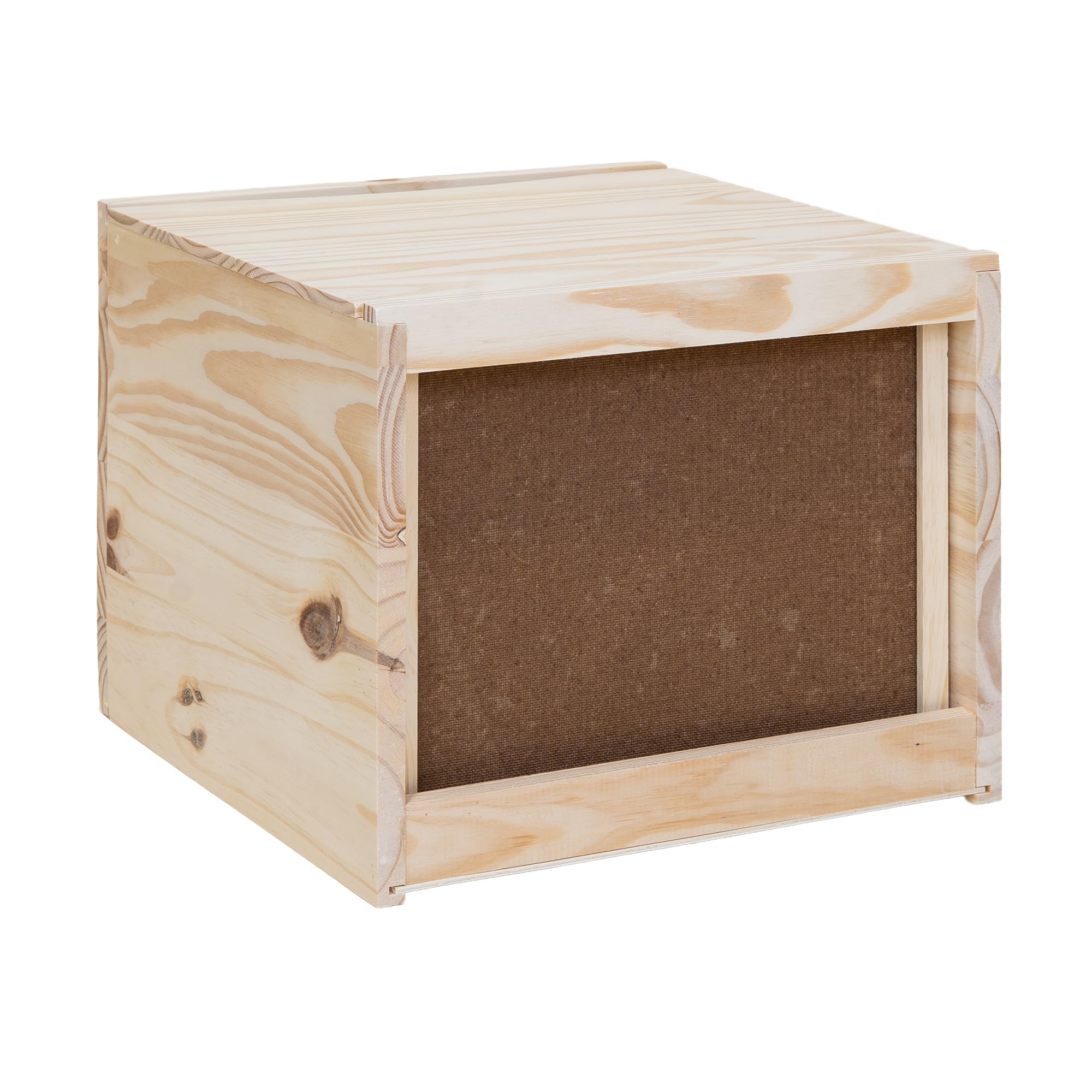 Regalwürfel "Modulable" | Kiefer Massiv | Verschiedene Ausführungen | Würfelmodul aus Vollholz | Korpus Kiefernholz | Holzmöbel | Organisation (Modul 2)
