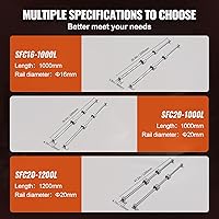 Vista 6 de VEVOR Riel Lineal Deslizante SFC16-1000mm 2 PIEZAS 39.4 in/1000mm Rieles de Guía SFC16 4 PIEZAS Bloques de Deslizamiento SC16 4 PIEZAS Soportes
