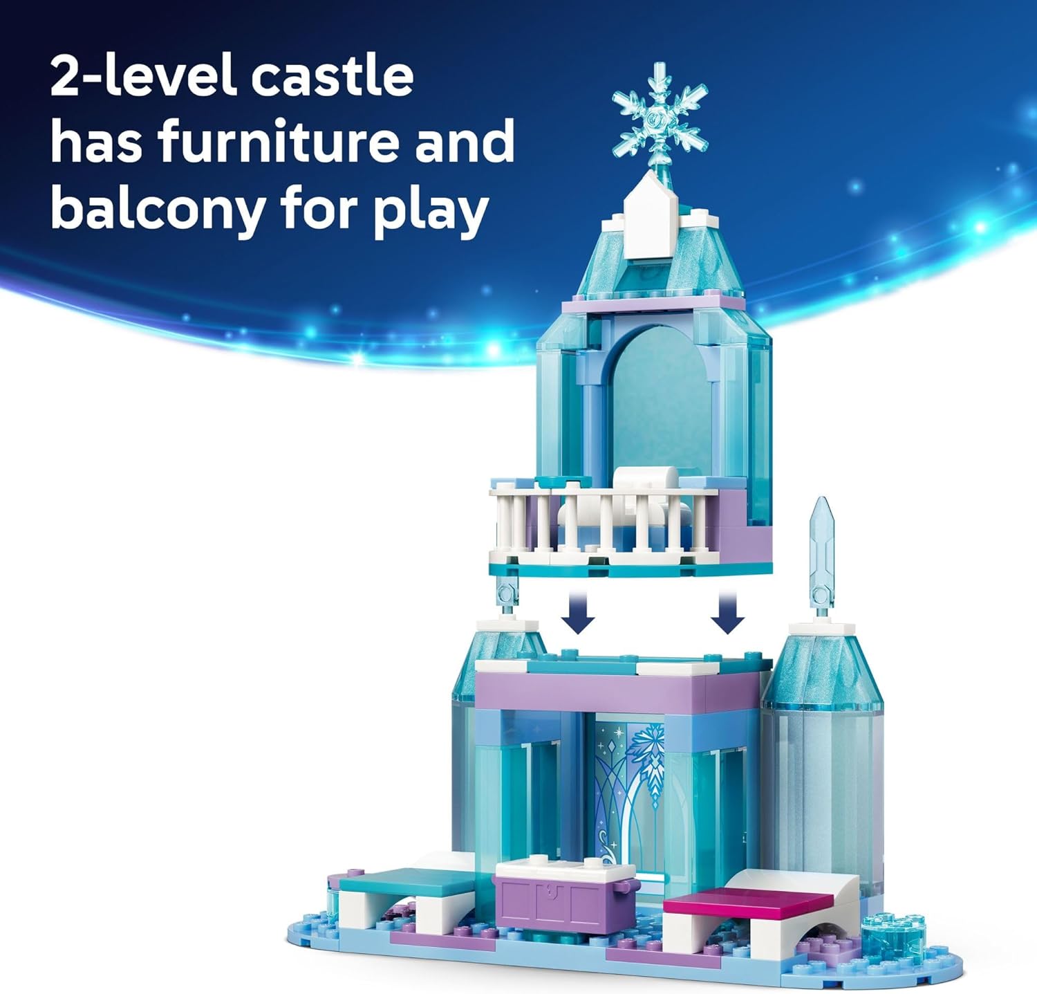 LEGO Disney Frozen Elsa’s Ice Castle & Snow Ride Adventure Building Toy - Frozen Toys for Girls & Boys, Ages 4+ - Disney Gift for Kids - 43281 - Image 6