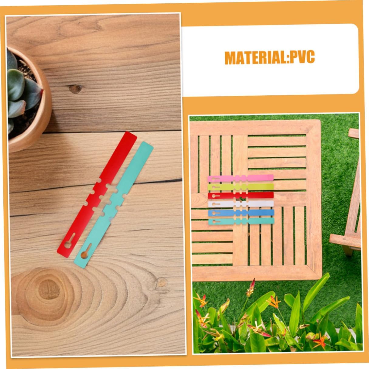 VILLCASE 1200pcs Waterproof PVC Plant Tags Adjustable Hanging Loop, Plastic Garden Labels for Nursery and Outdoor Plant Identification