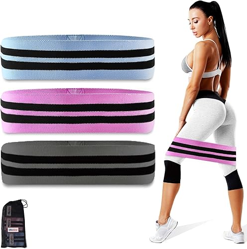ellostar Bandas de resistencia para ejercicio de piernas y glúteos, bandas antideslizantes fuertes y elásticas, bandas de entrenamiento duraderas