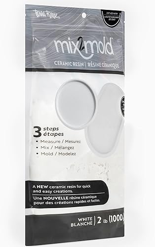 Miniatura 9 de Brea Reese Mix2Mold - Polvo de resina de cerámica, bolsa blanca de 2 libras, no tóxico, acabado liso, secado rápido, fácil de fabricar, curado en 60