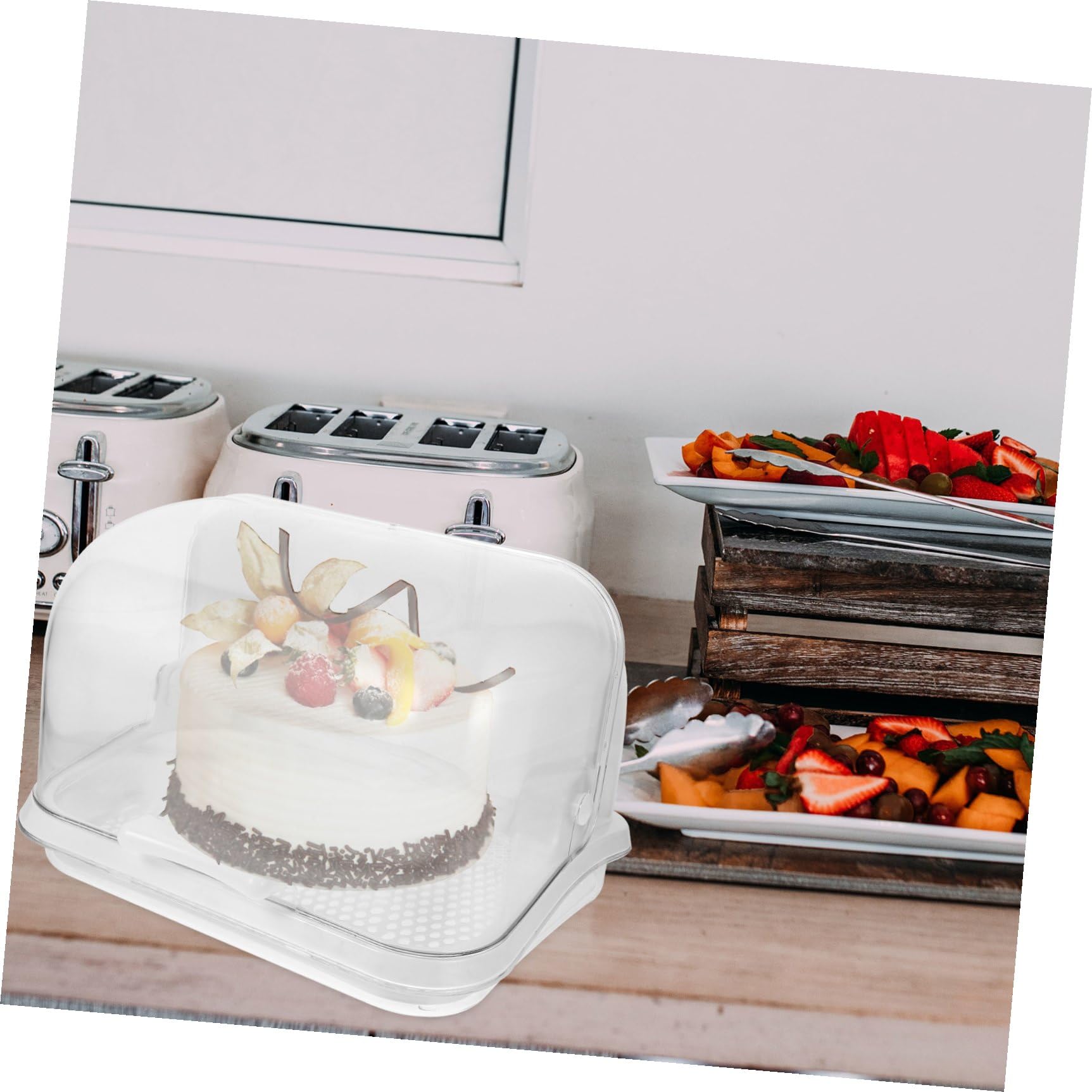 SECFOU Contenitore Asciugatura Coperchio in Pp Bianco per Tazze e Frutta | Organizza Oggetti Secchi, Protezione Dalla Polvere, Uso per Madre in Attesa, Formato Coperchio
