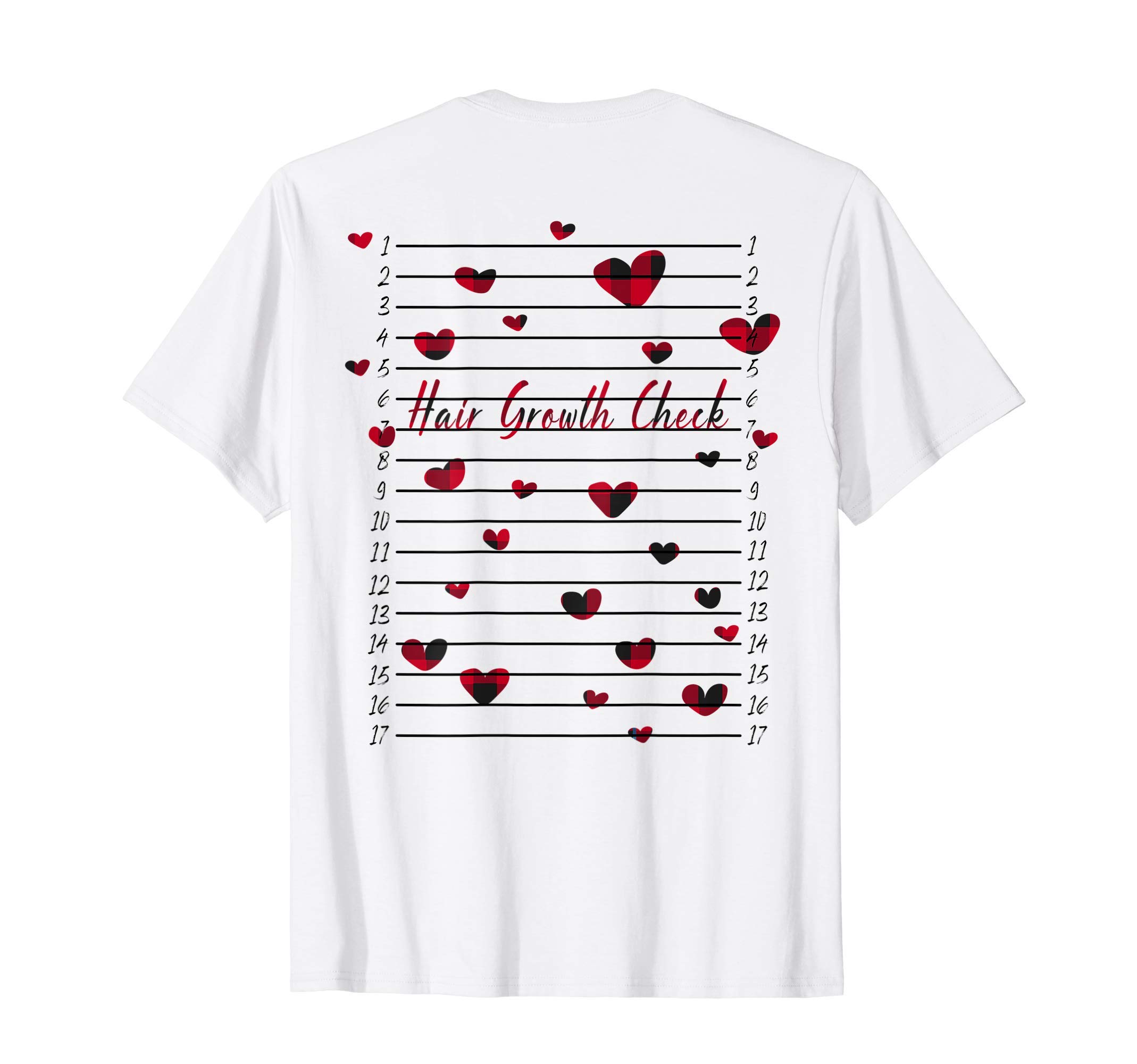 Long Hair Growth ShirtHair Measurement Growth Chart Shirt with One Inch Lines T-Shirt