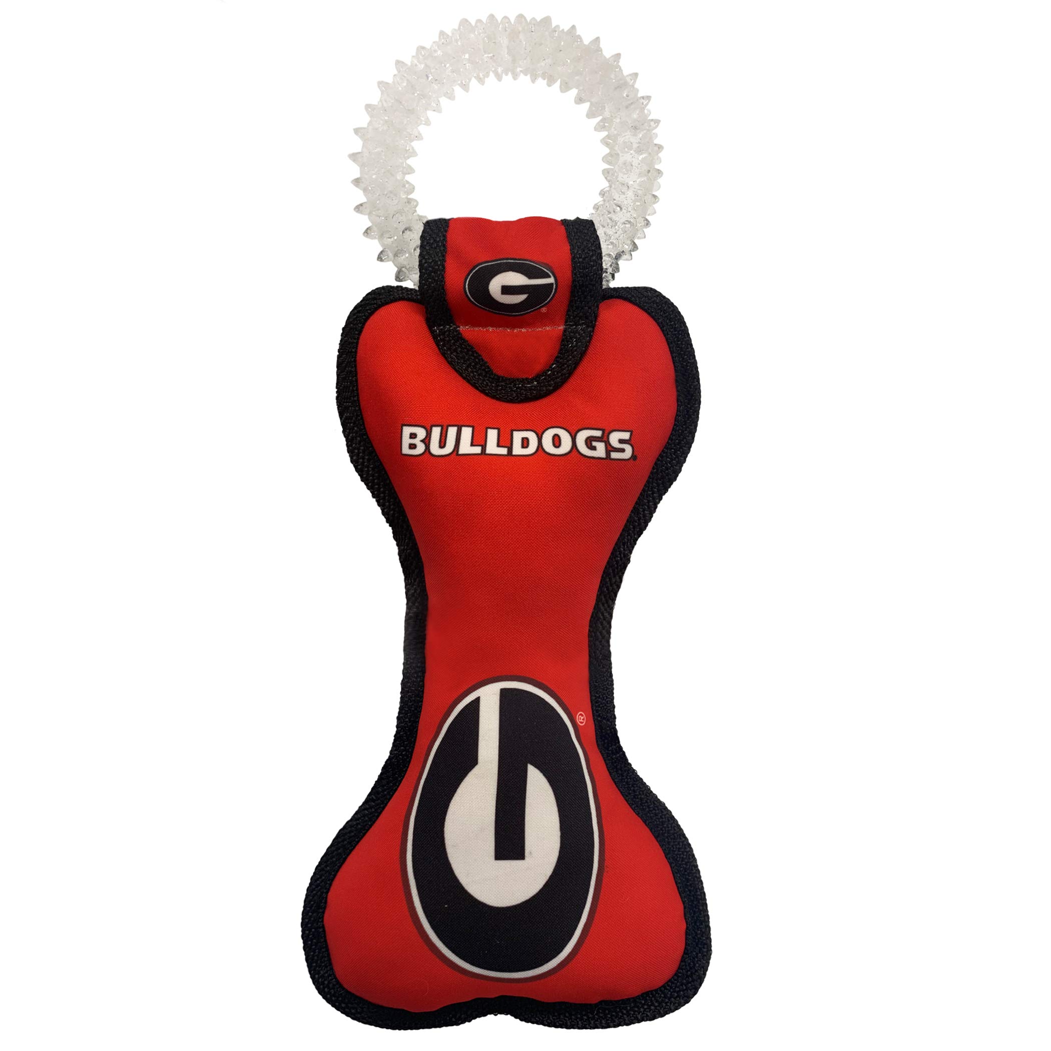 Pets First NCAA Georgia Bulldogs Dental Dog TUG Toy with Squeaker. Tough PET Toy for Healthy Fun, Teething & Cleaning Pets Teeth & Gum