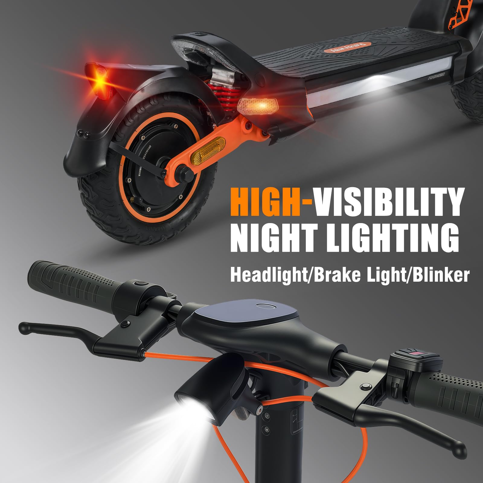 Scooter eléctrico todoterreno de doble motor de largo alcance, scooter eléctrico rápido de 30 mph, capacidad resistente de 400 libras y suspensión doble 4