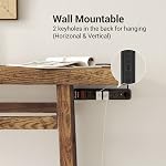 DEWENWILS 2-Pack 6-Outlet Surge Protector Power Bar, Flug Plug Power Strip with 6Ft Extension Cord Indoor, Protected Indicator Light, 15 Amp Circuit Breaker, 560 Joules, Wall Mount, Black, UL Listed