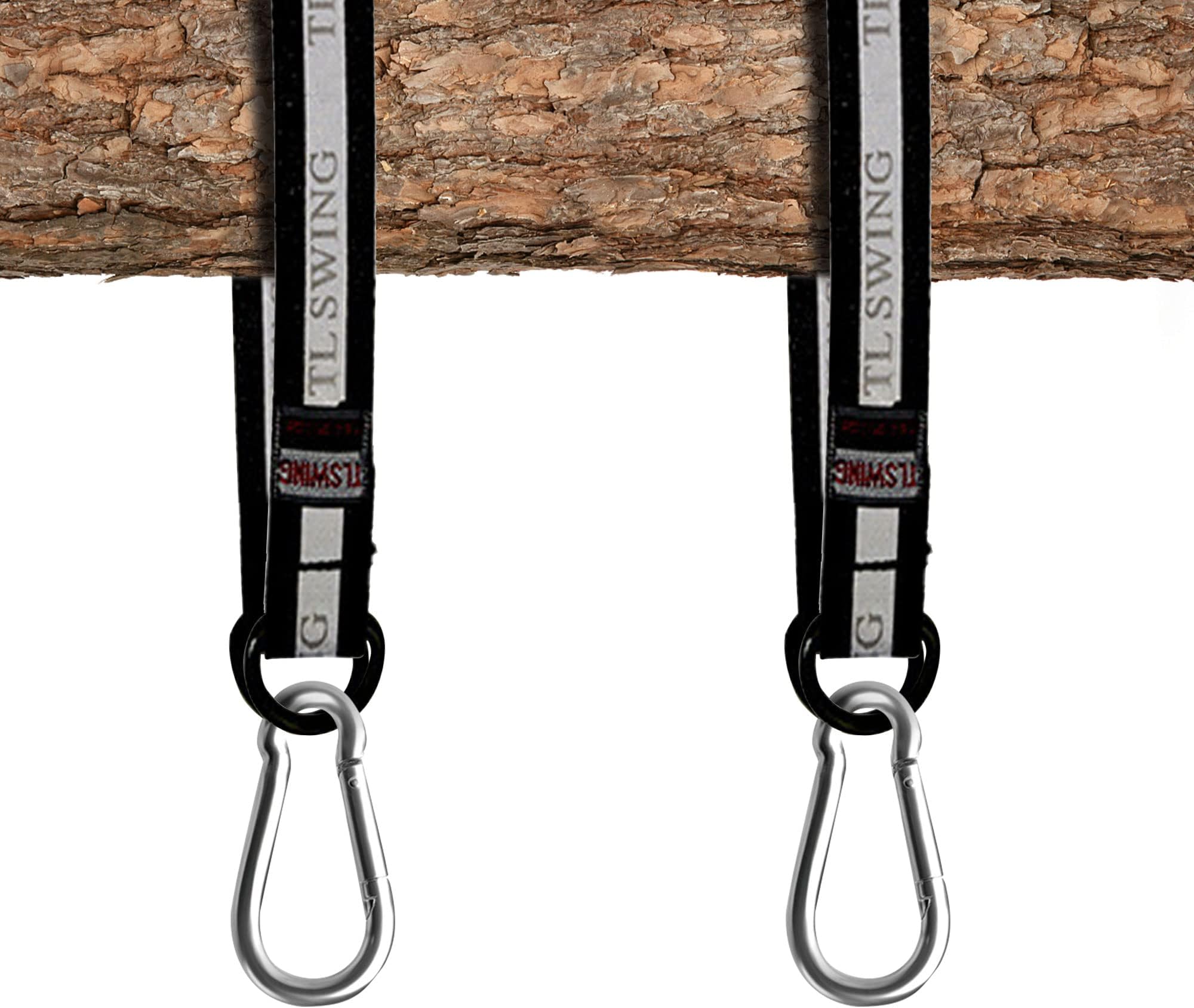 KEXIKELE Tree Swing Straps,Tree Swing Hanging Kit,2 PCS 55cm / 22inches Heavy Duty Hanging Straps Holds 440 lbs with Carabiner Perfect for Tree Swing, Rope Swing,Hammock, Plank